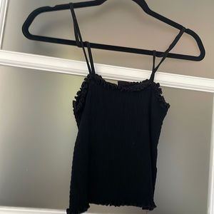 Cute black crop cami brandy Melville